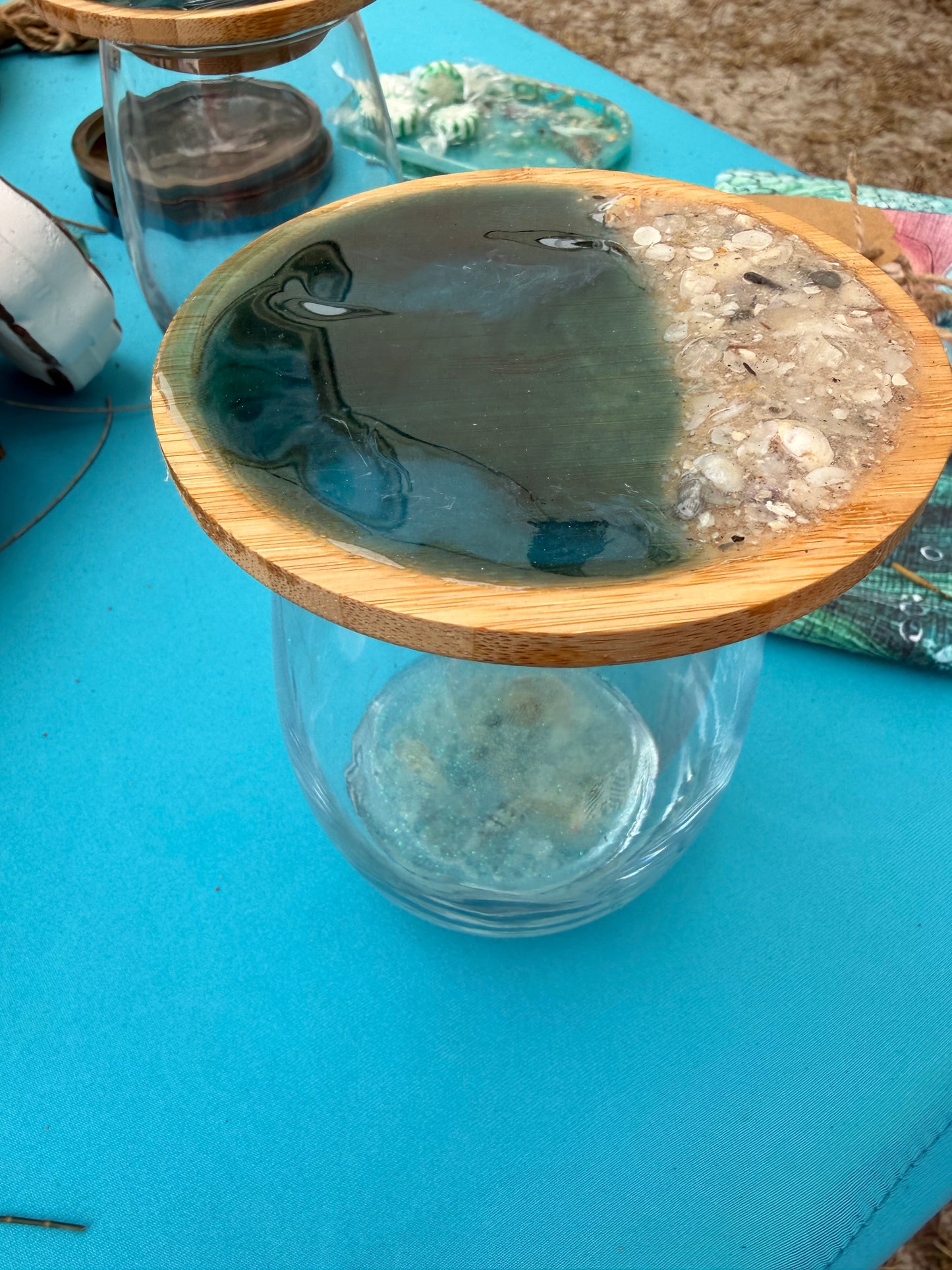 🍷🌊 Coastal Charcuterie Board Wine Glasses