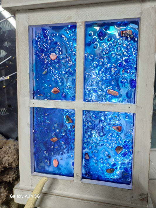 Mermaid Lantern – Vintage Whimsy Coastal Decor (16” x 5.5”)