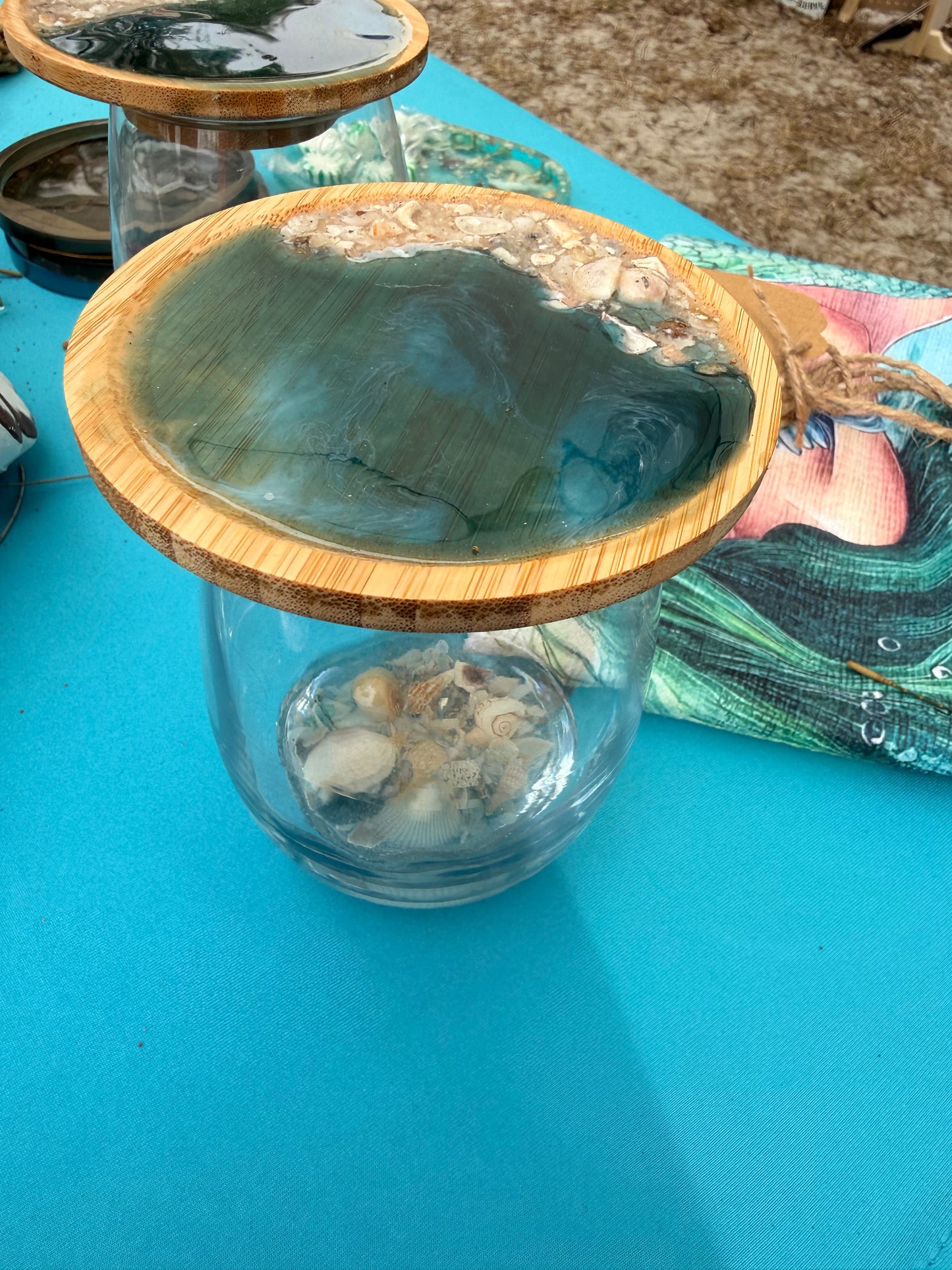 🍷🌊 Coastal Charcuterie Board Wine Glasses