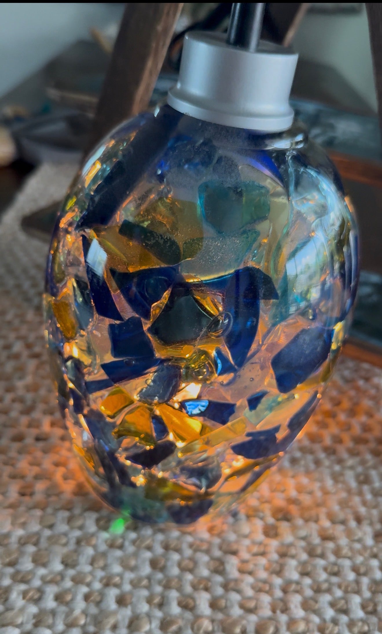 Sea Glass Hanging Lamp