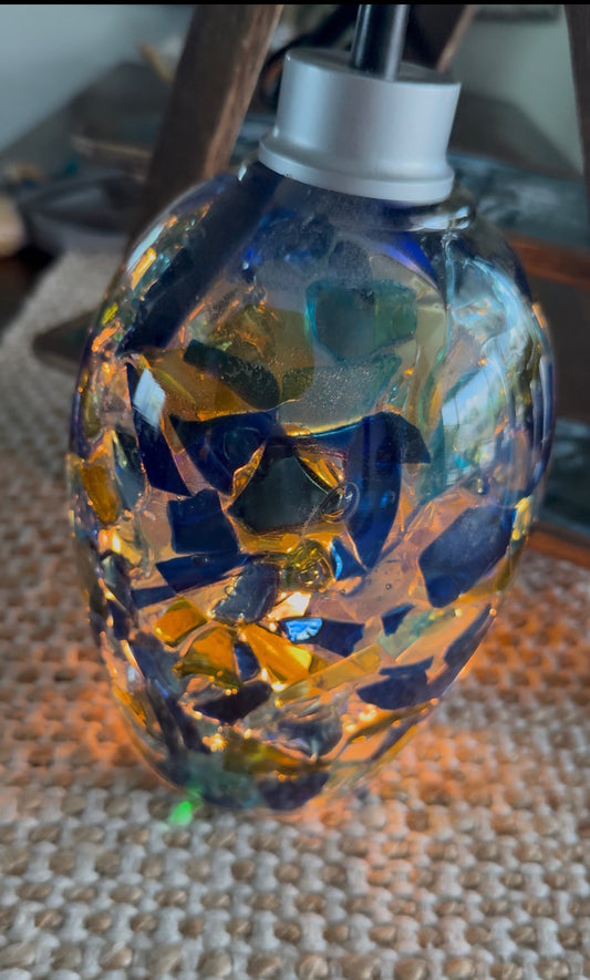 Sea Glass Hanging Lamp