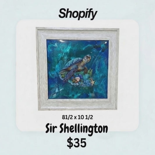 Sir Shellington Turtle Resin Picture